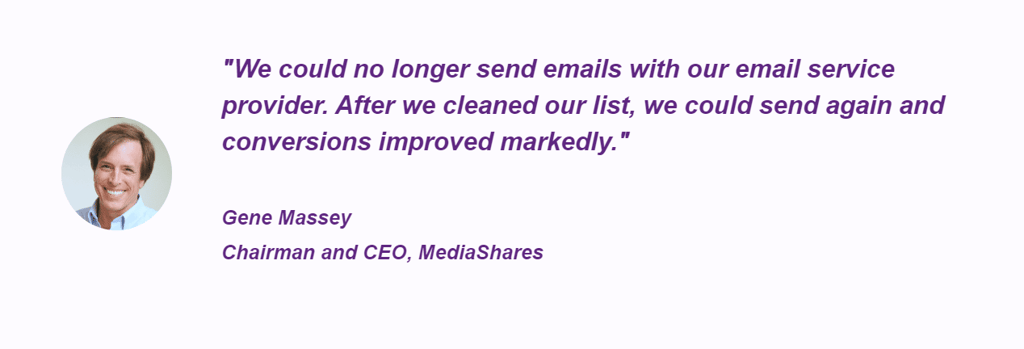 MediaShares CEO Gene Massey shares how ZeroBounce's email verifier helped his company's email marketing