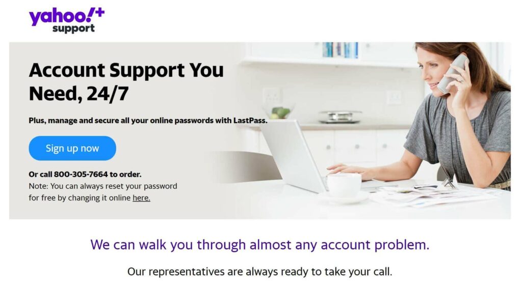 contact yahoo support