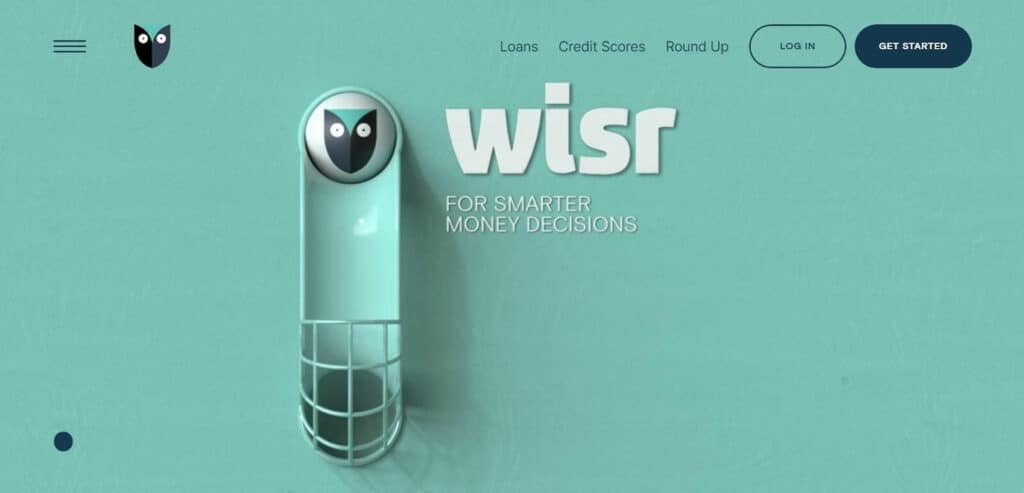 copy small business homepage of Wisr stating for smarter money decisions. 